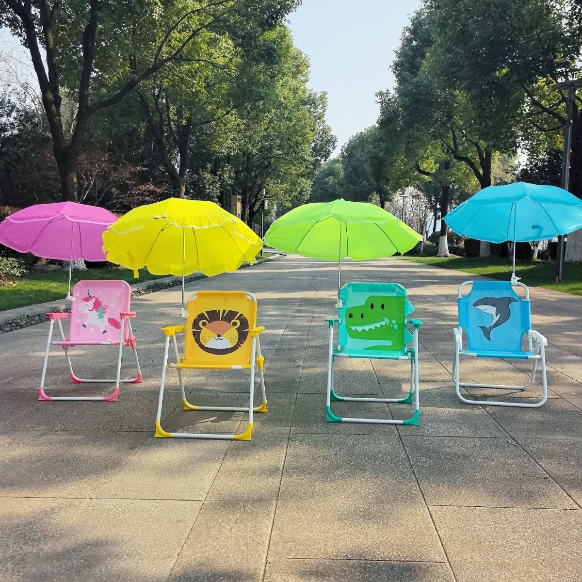 Kids Outdoor Umbrella Chair - Krzesło plażowe dla dzieci na zewnątrz