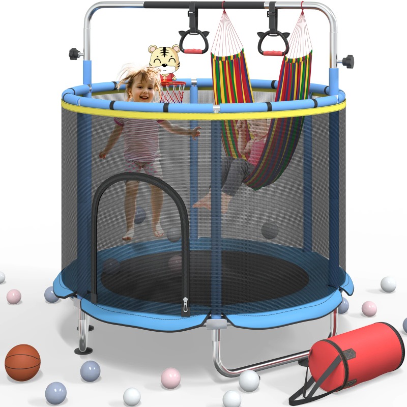 Kids Indoor Outdoor Trampoline - Trampolina dla maluchów 1,5 m, 8-funkcyjna