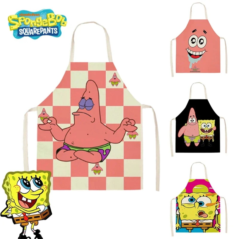 Kids Outdoor Kitchen Accessories - Fartuchy kuchenne SpongeBob Patrick dla dorosłych,
