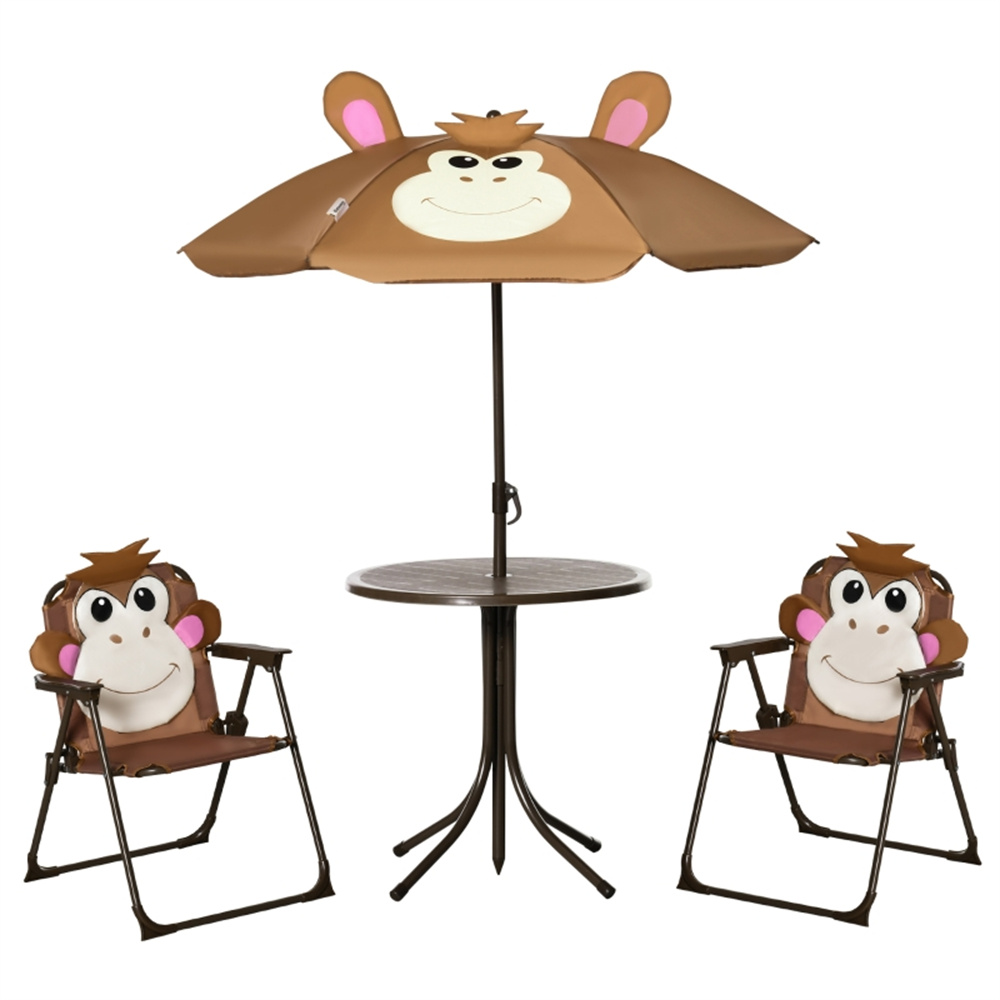 Kids Outdoor Umbrella Chair - Uroczy zestaw mebli ogrodowych dla dzieci
