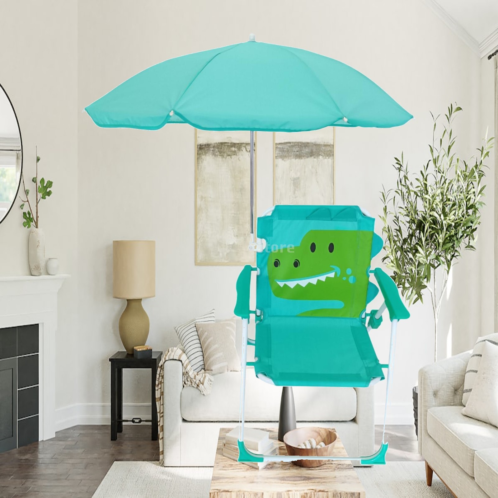 Kids Outdoor Umbrella Chair - Dziecięce krzesełka plażowe z namiotem, siedziska