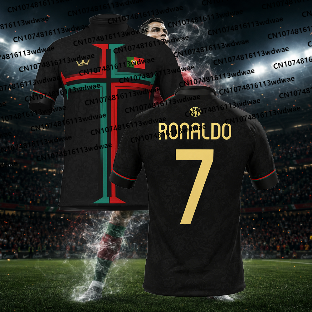 Kids Outdoor Set - Koszulka piłkarska Portuguesa 2026, szybkoschnąca, Ronaldo