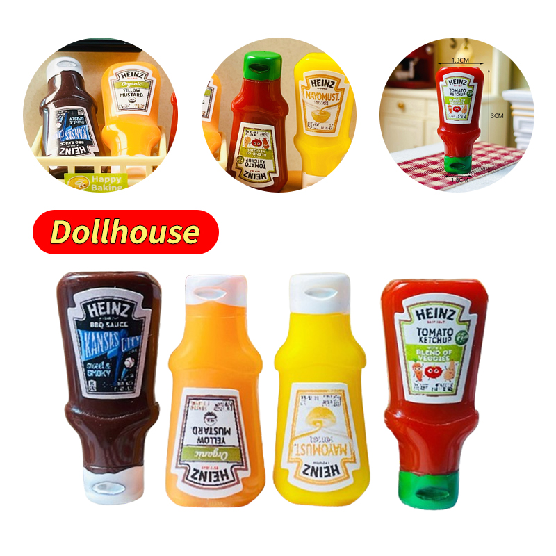 Kids Outdoor Kitchen Accessories - 4 szt. Miniaturowe słoiczki z dżemem