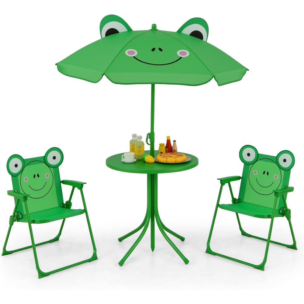 Kids Outdoor Folding Table - Zielony, regulowany na wysokość stół piknikowy