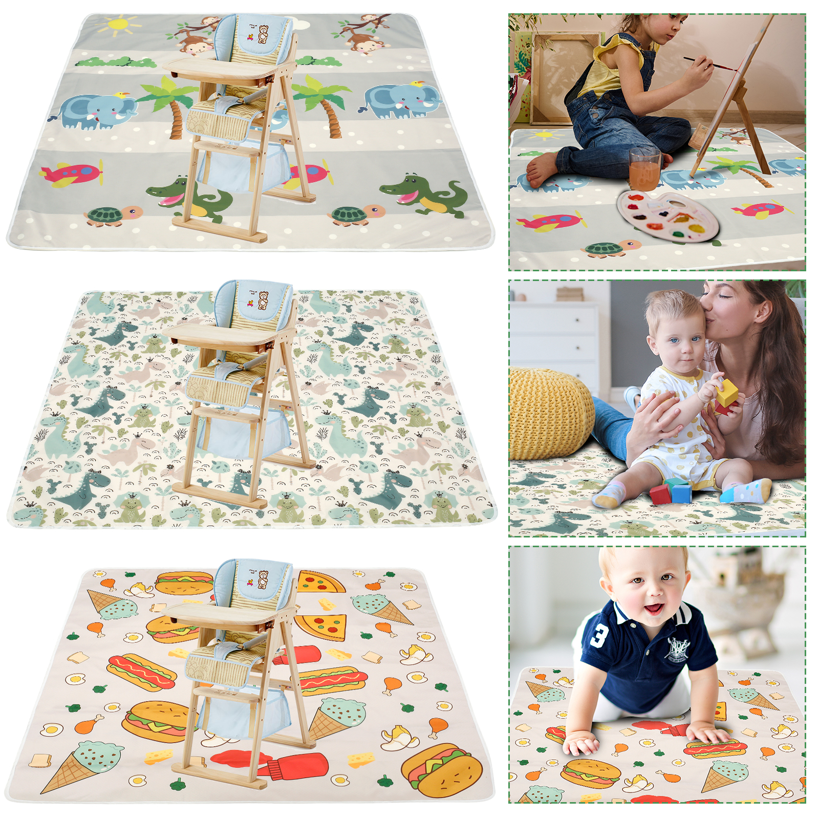 Kids Outdoor Foldable Chair - Mata z rozpryskami dla dzieci pod