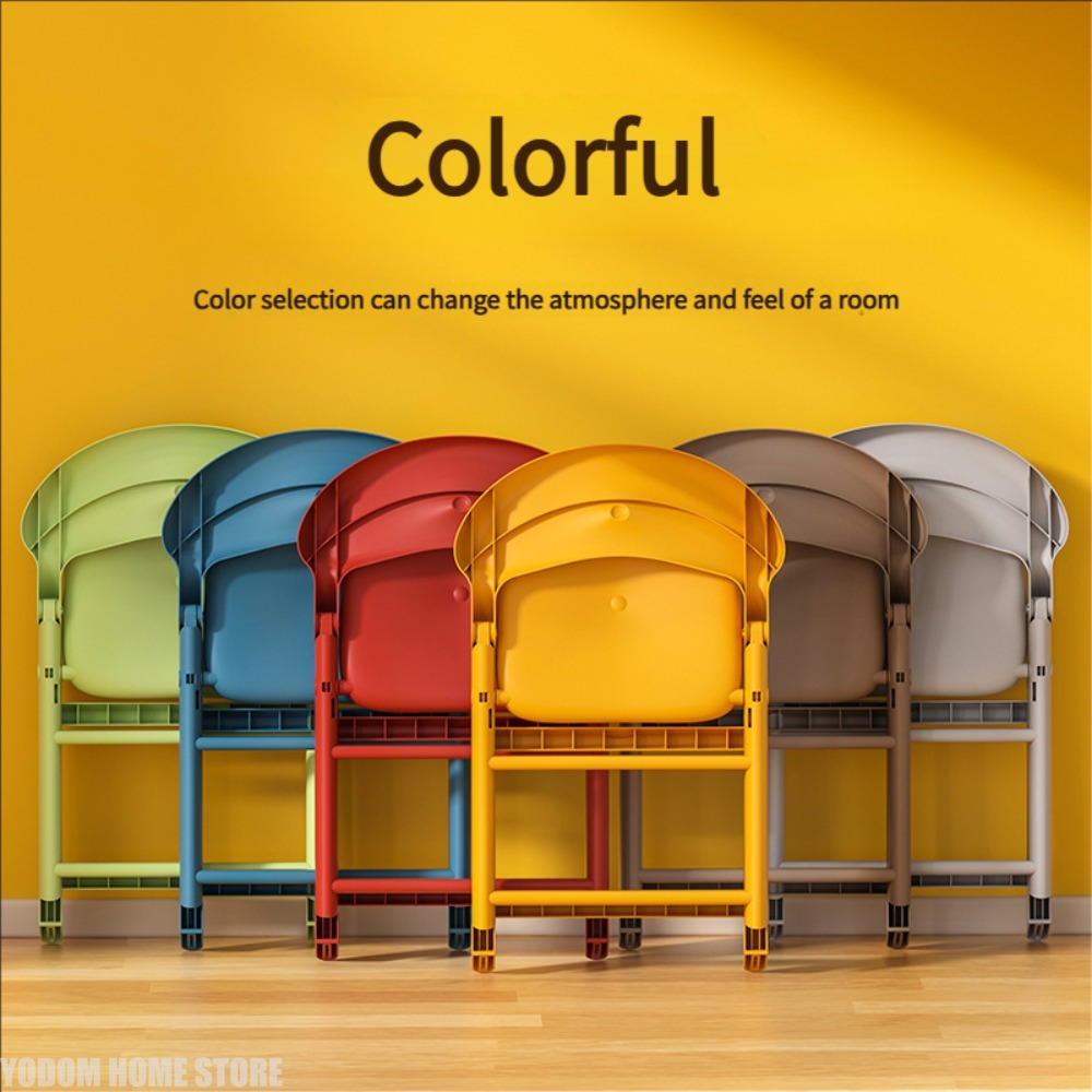 Kids Outdoor Foldable Chair - Kolorowe plastikowe krzesełko dla dzieci, wytrzymałe,