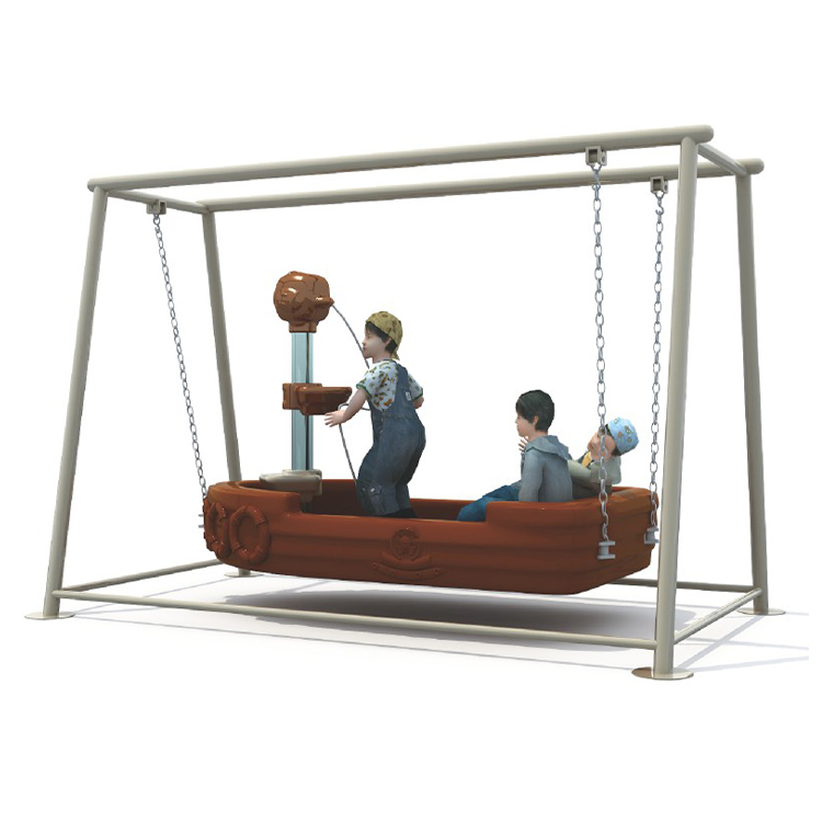 Kids Outdoor Playground - Huśtawka w kształcie statku pirackiego, zabawka