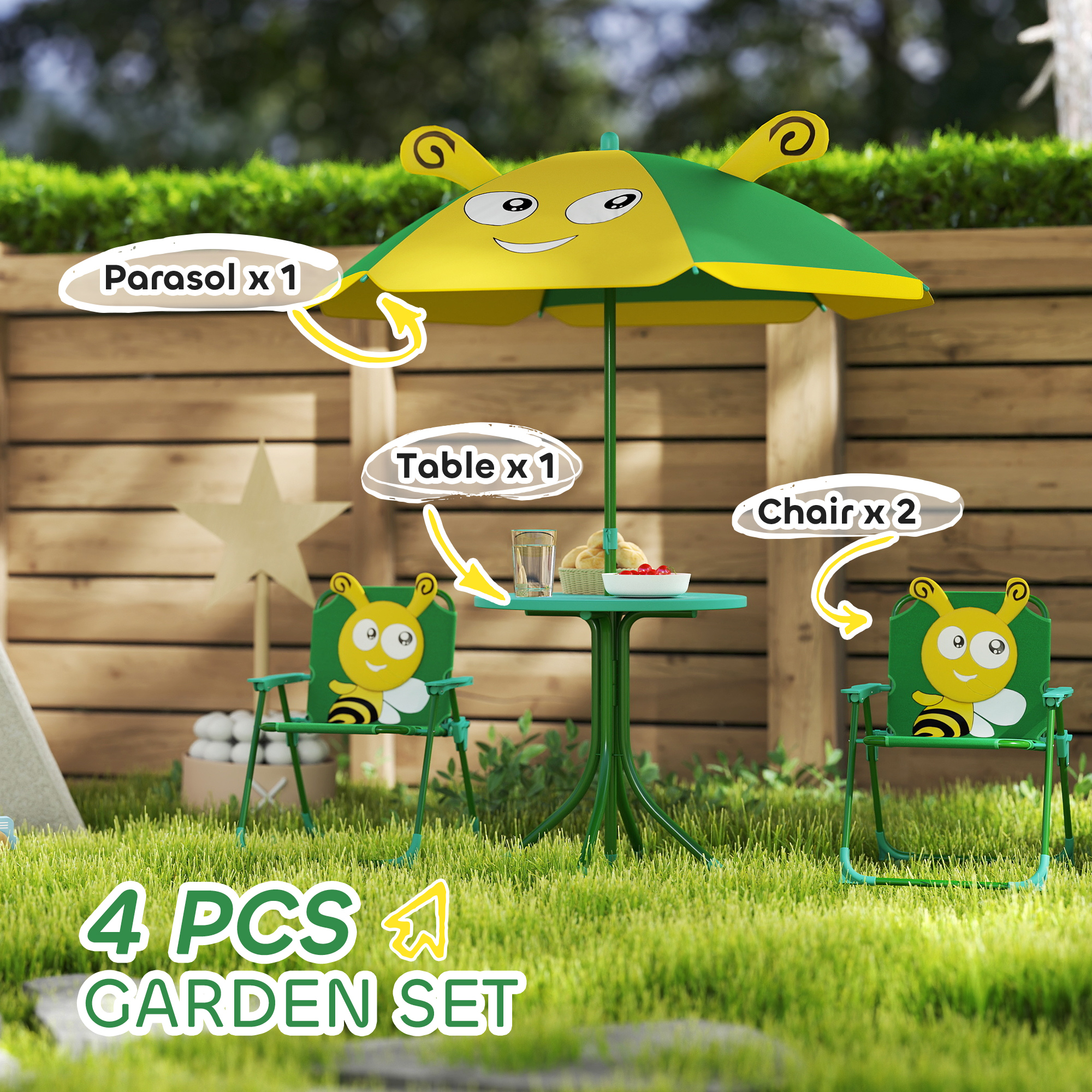 Zestaw stolika i krzeseł pikni – Kids Outdoor Umbrella Chair recenzja i cena