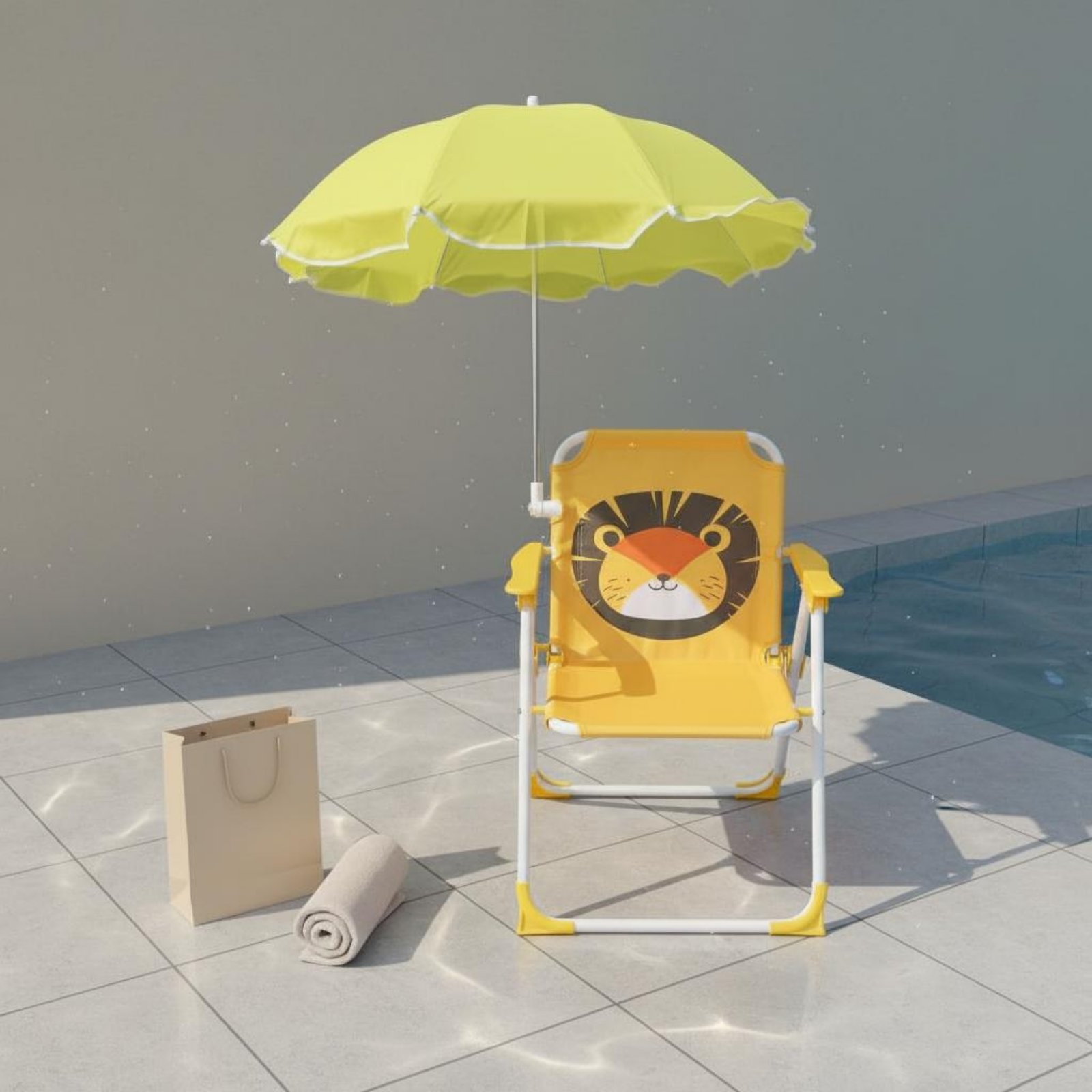 Krzesło plażowe dla dzieci na  – Kids Outdoor Umbrella Chair recenzja i cena