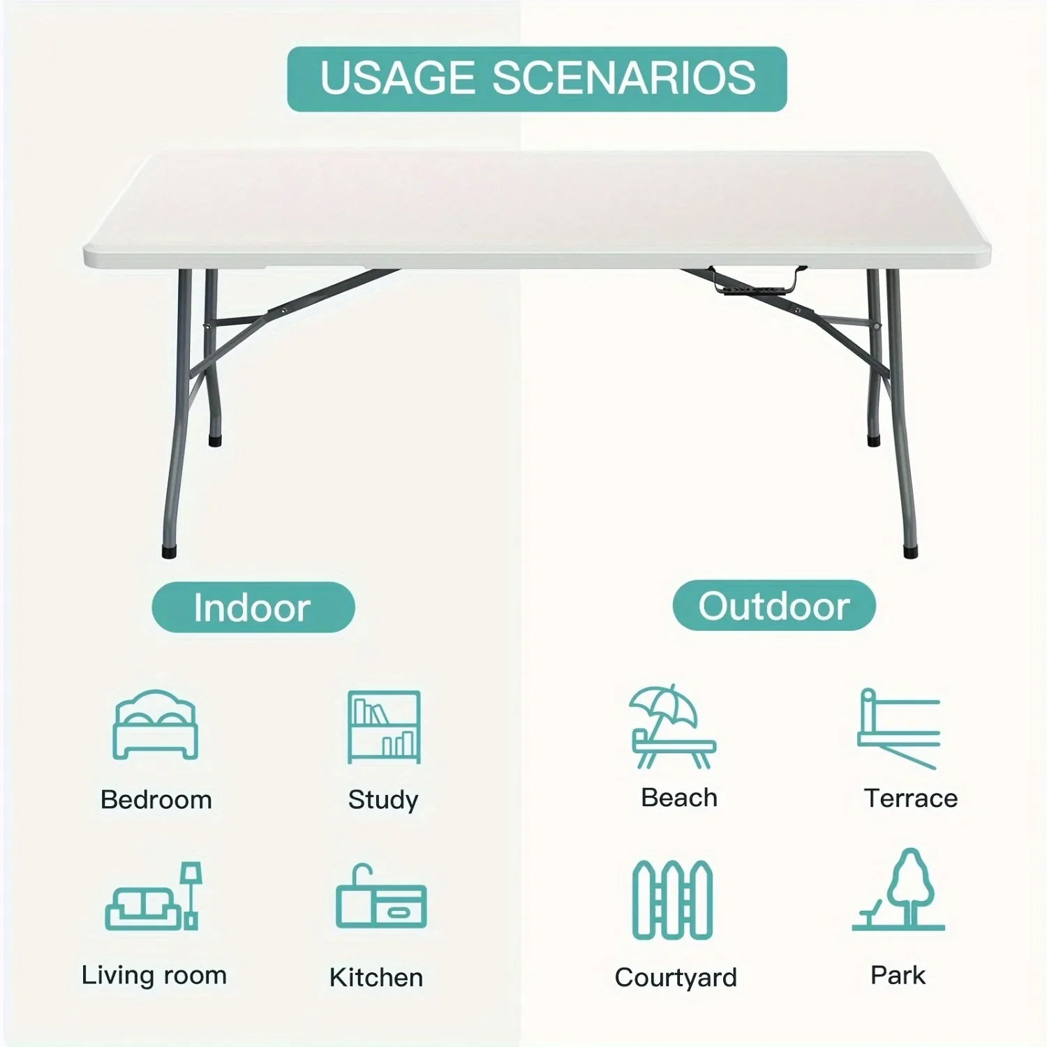 Stół składany z tworzywa sztuc – Kids Outdoor Folding Table recenzja i cena