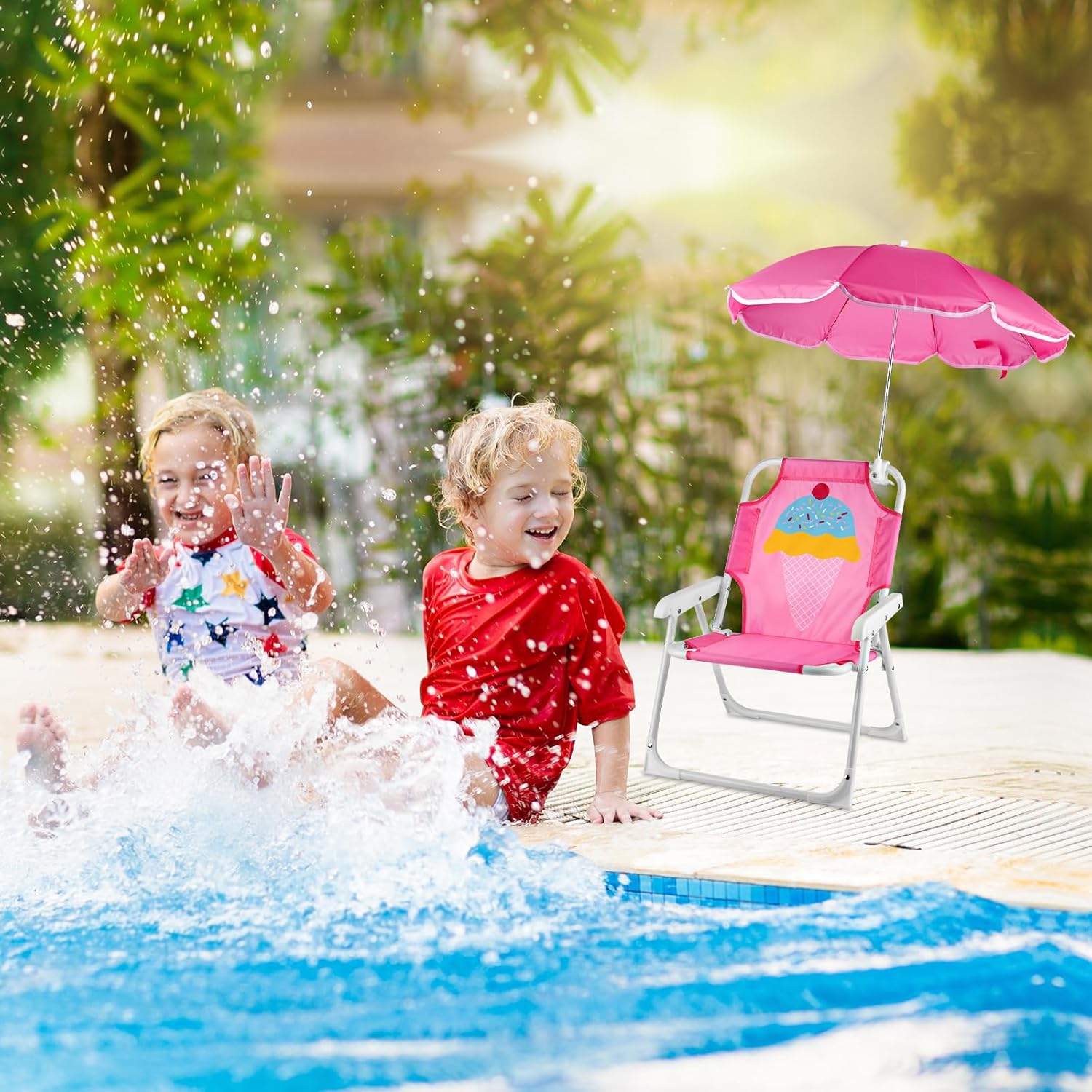 1 zestaw składane krzesło plaż – Kids Outdoor Umbrella Chair recenzja i cena