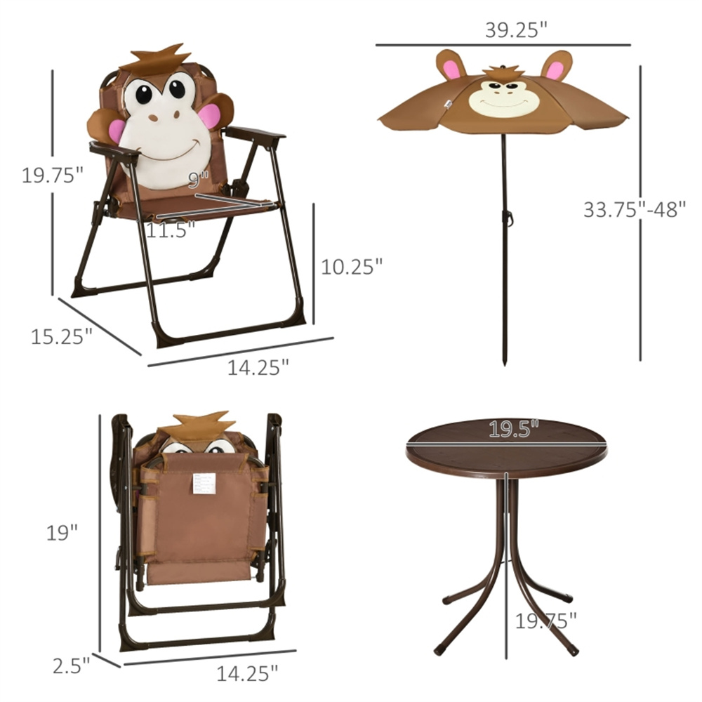 Uroczy zestaw mebli ogrodowych – Kids Outdoor Umbrella Chair recenzja i cena