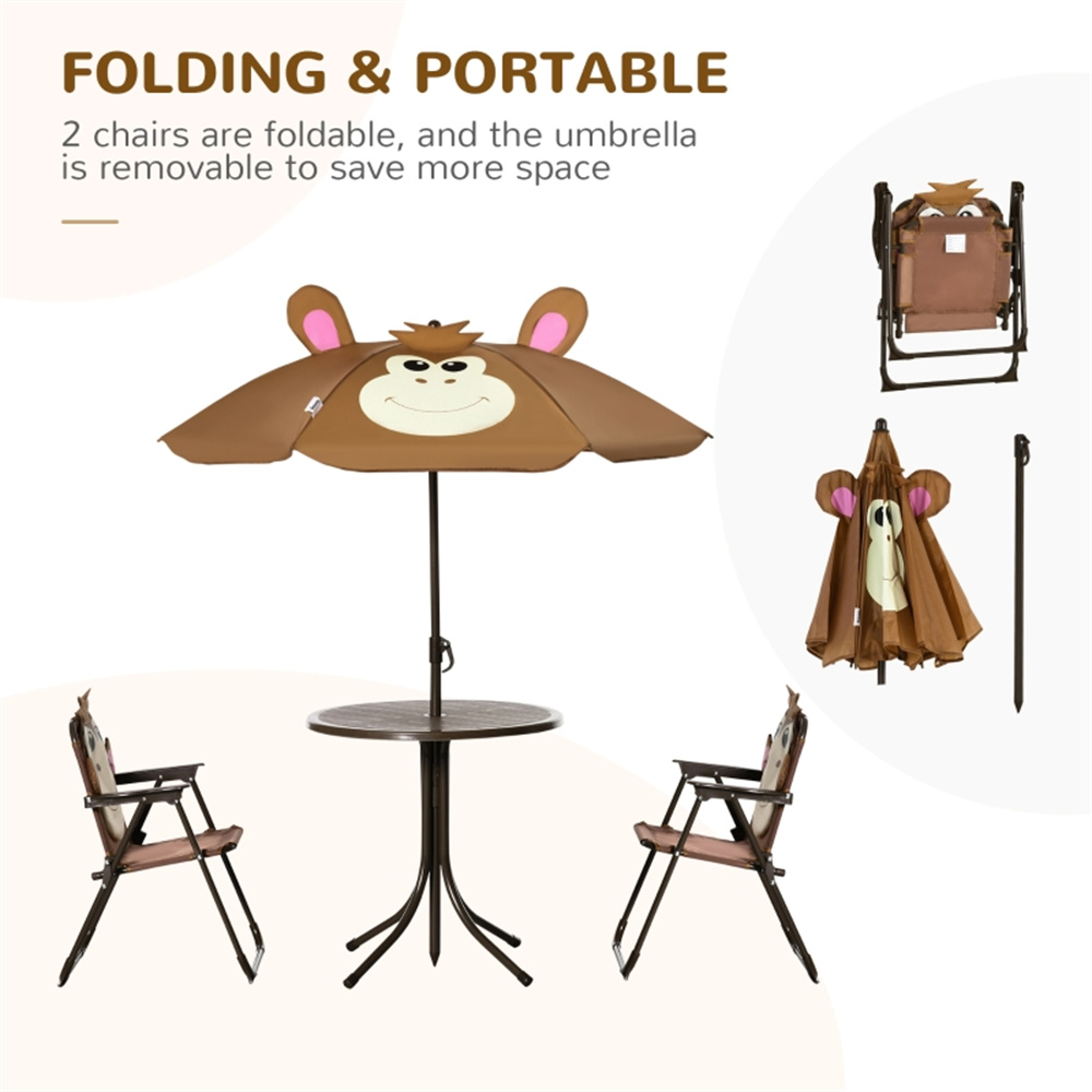 Uroczy zestaw mebli ogrodowych – Kids Outdoor Umbrella Chair recenzja i cena