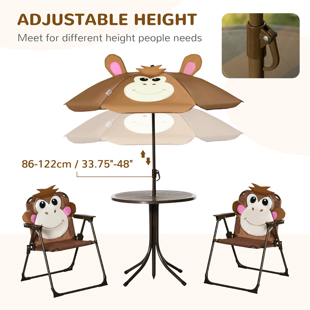 Uroczy zestaw mebli ogrodowych – Kids Outdoor Umbrella Chair recenzja i cena