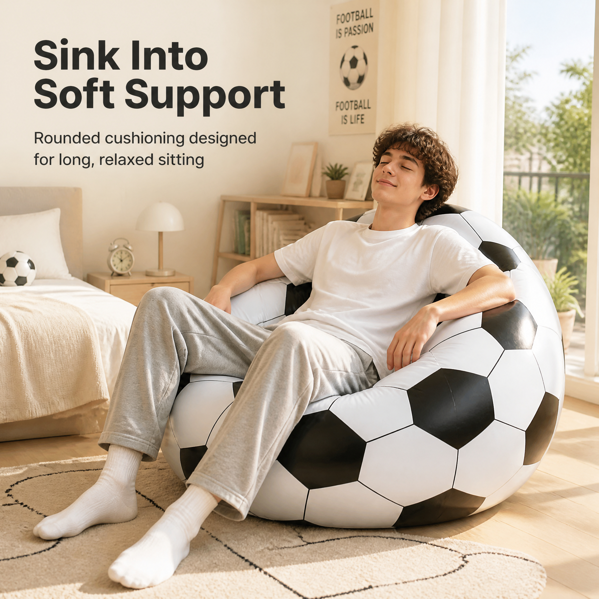 Nadmuchiwana sofa piłkarska, p – Kids Outdoor Foldable Chair recenzja i cena