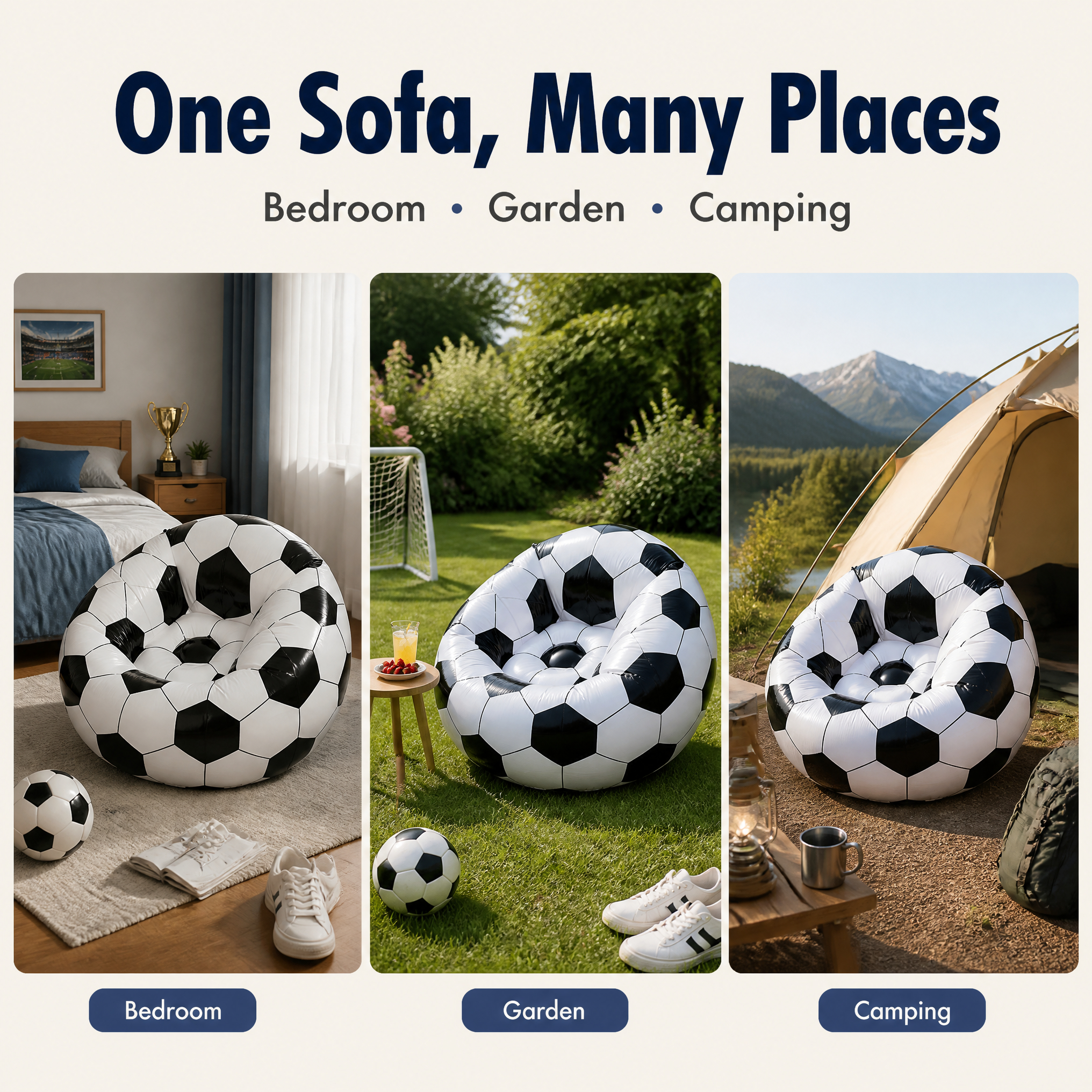 Nadmuchiwana sofa piłkarska, p – Kids Outdoor Foldable Chair recenzja i cena