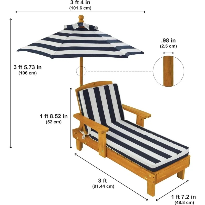 Krzesło ogrodowe drewniane, me – Kids Outdoor Umbrella Chair recenzja i cena