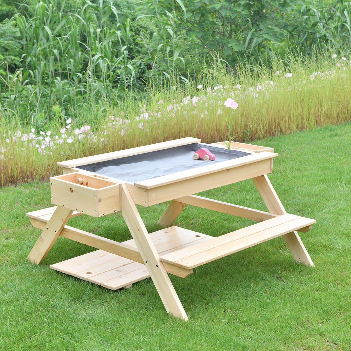 Drewniany stolik do zabawy w p – Kids Outdoor Nature Play recenzja i cena