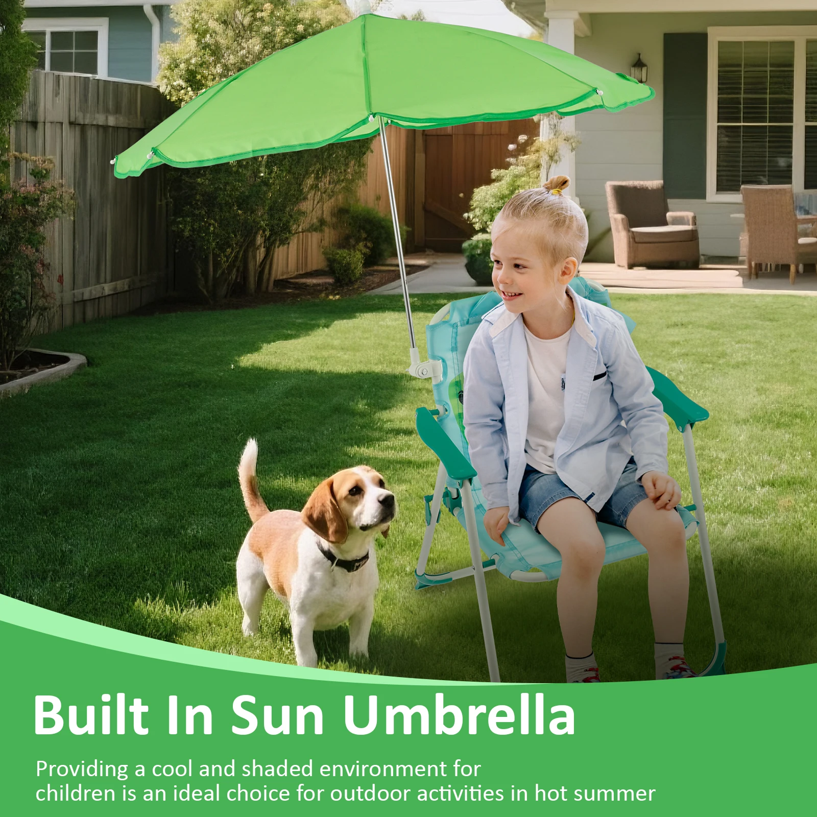 Składane krzesło plażowe dla d – Kids Outdoor Umbrella Chair recenzja i cena