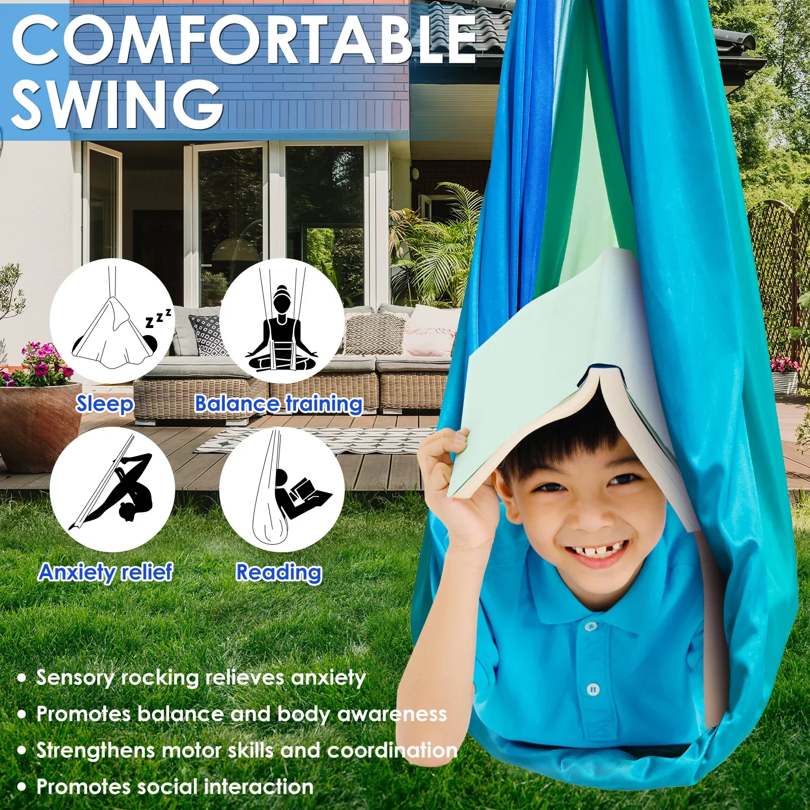 Huśtawka sensoryczna Wygodny h – Kids Outdoor Lounge recenzja i cena