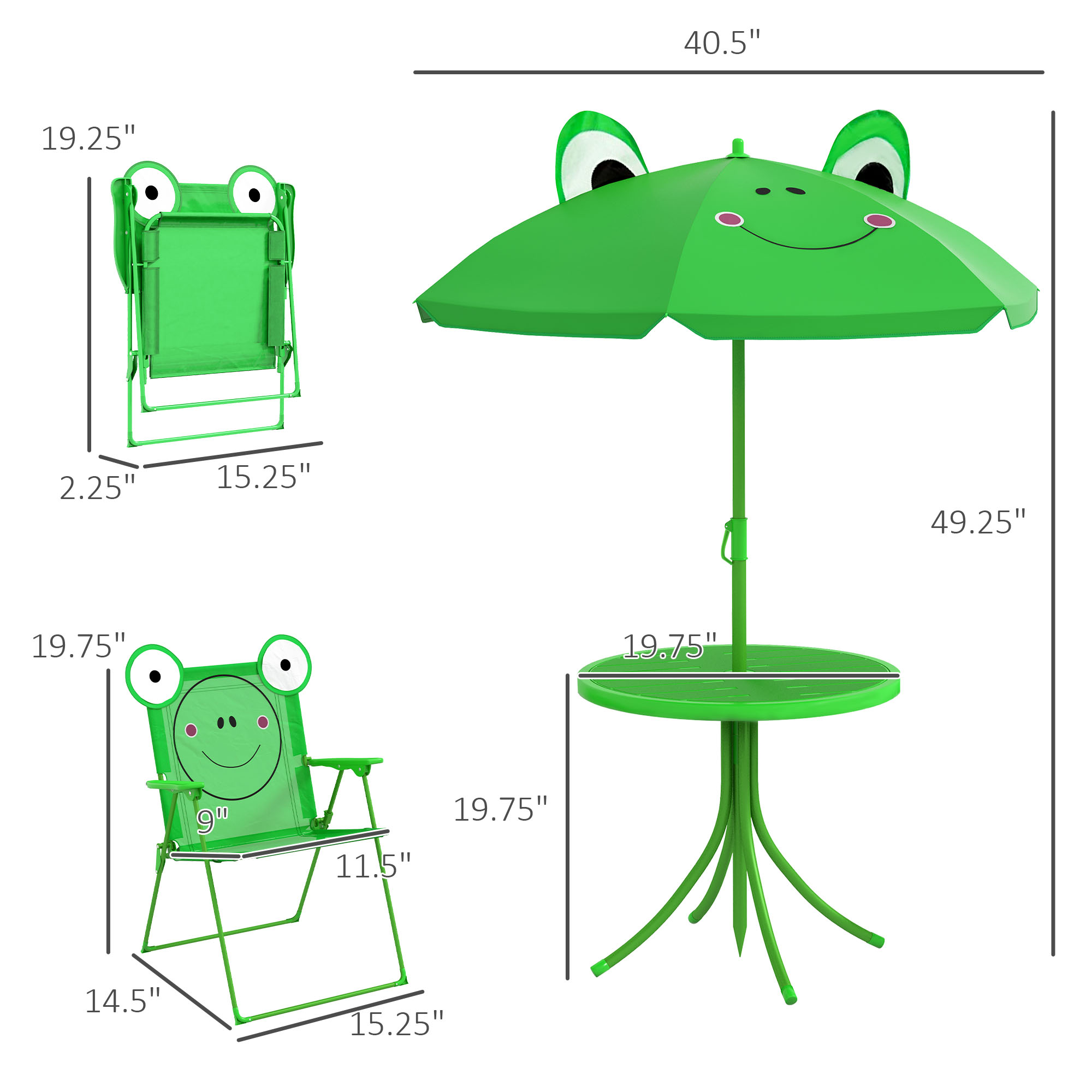 Zestaw stolików i krzeseł dla  – Kids Outdoor Folding Table recenzja i cena
