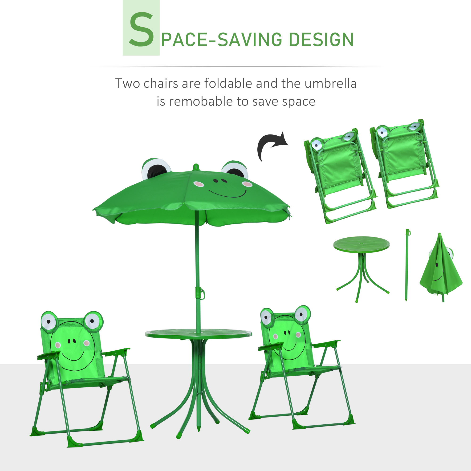 Zestaw stolików i krzeseł dla  – Kids Outdoor Folding Table recenzja i cena