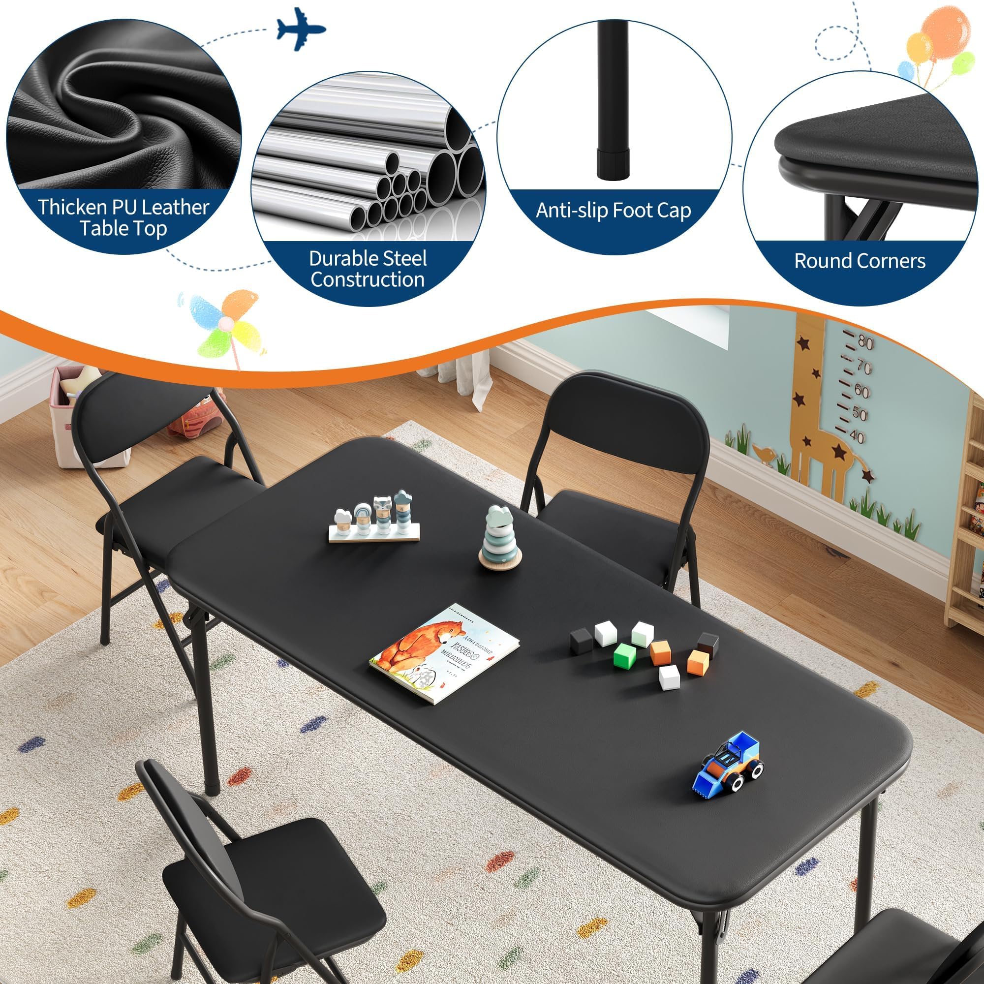 Prostokątny składany stół 47 c – Kids Outdoor Folding Table recenzja i cena