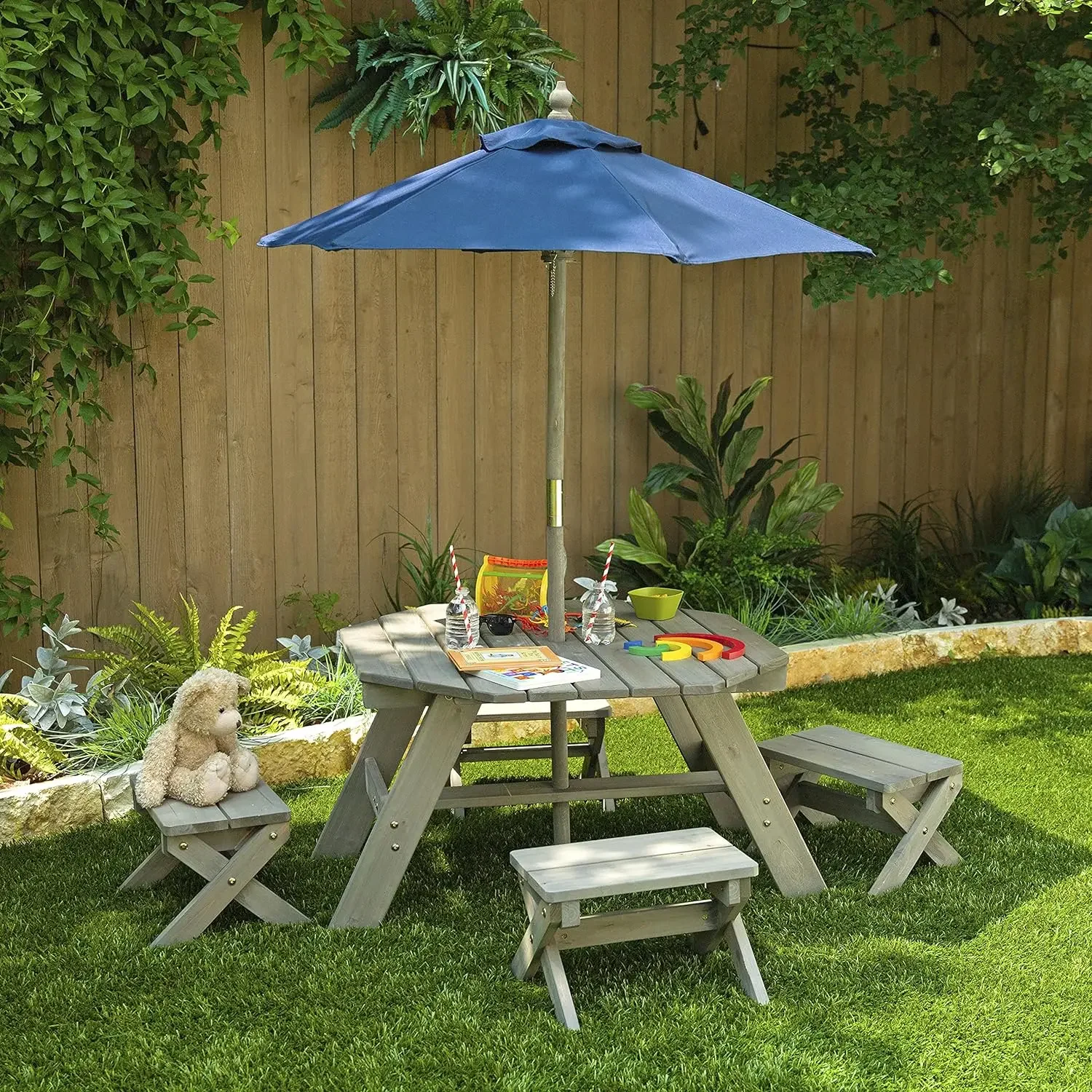 Ośmiokątny Stół Stołki Zestaw  – Kids Outdoor Folding Table recenzja i cena