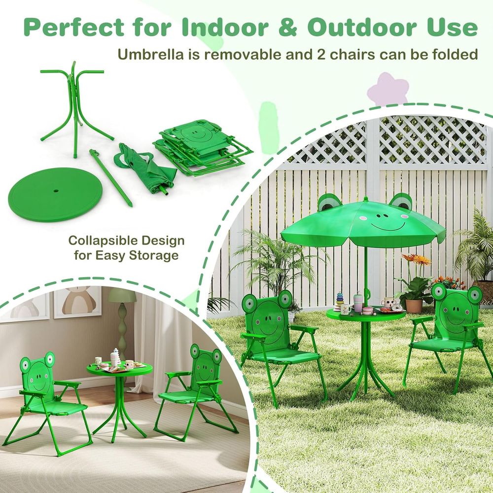 Zielony, regulowany na wysokoś – Kids Outdoor Folding Table recenzja i cena