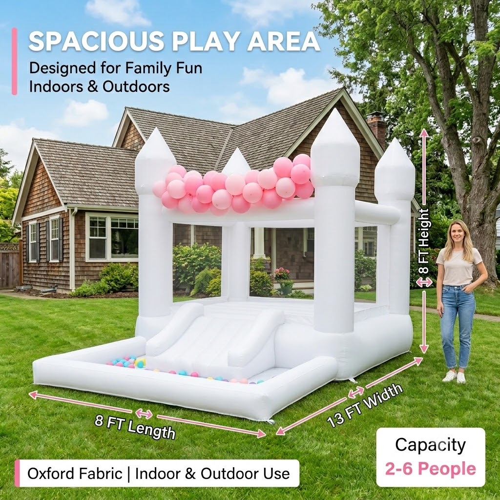(Nadmuchiwany zamek do skakani – Kids Indoor Outdoor Trampoline recenzja i cena