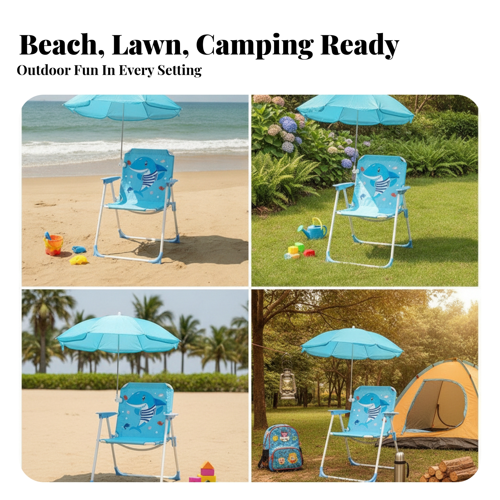 Krzesło plażowe dla dzieci z p – Kids Outdoor Umbrella Chair recenzja i cena