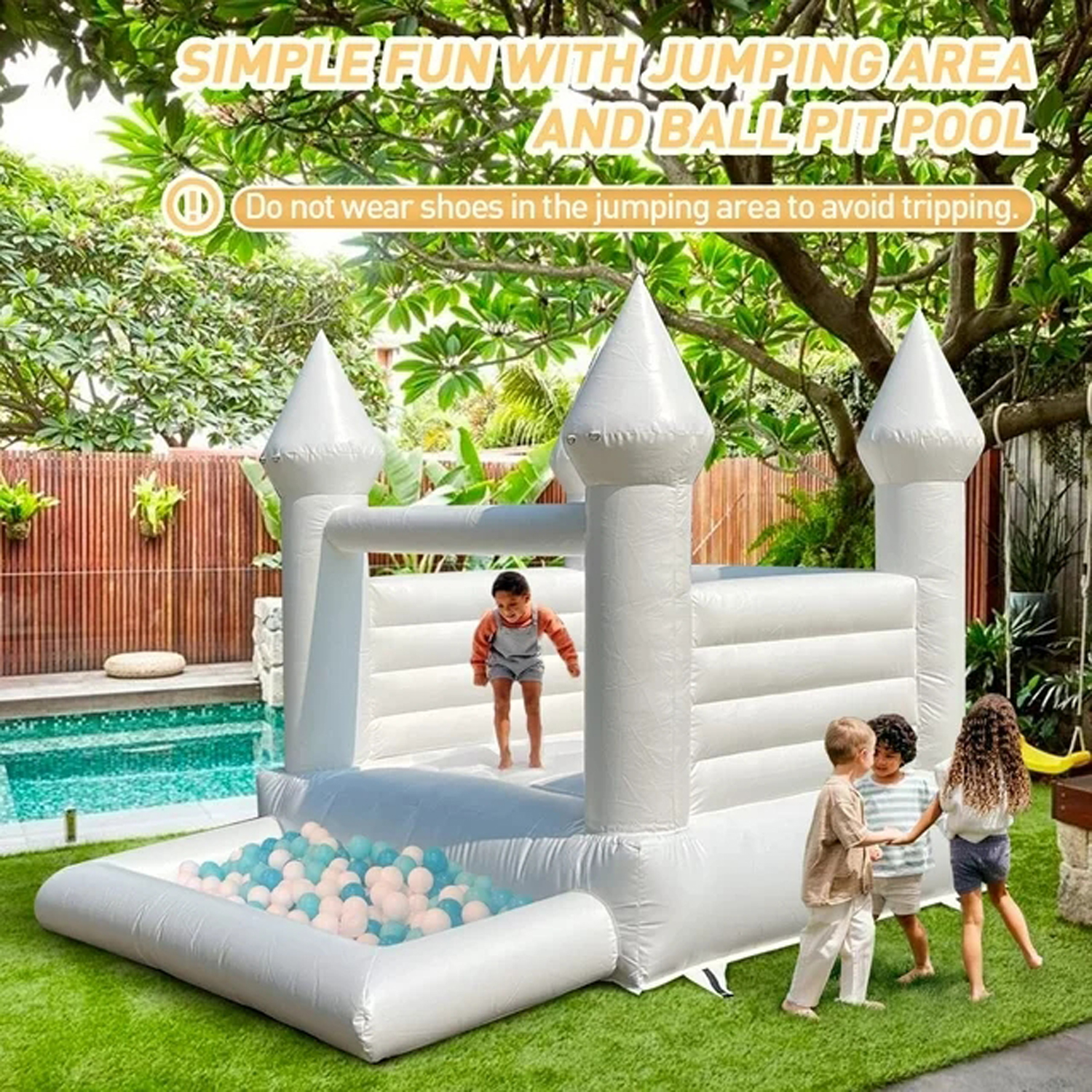 Komercyjny, wytrzymały, biały, – Kids Indoor Outdoor Trampoline recenzja i cena