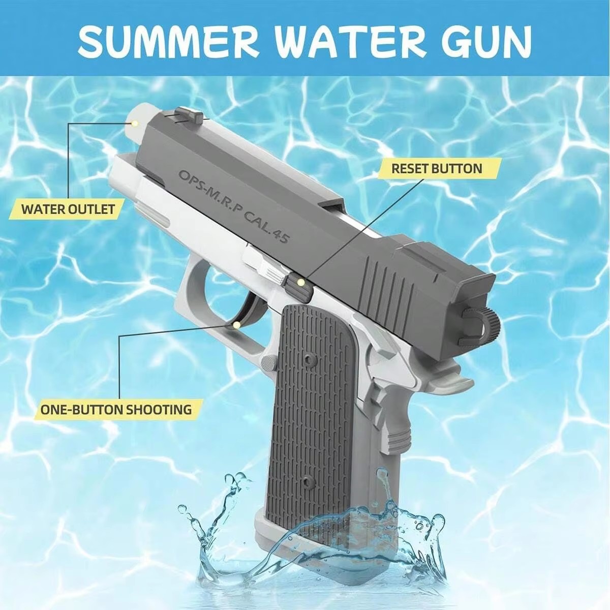 Pistolety na wodę M1911, letni – Kids Outdoor Music recenzja i cena